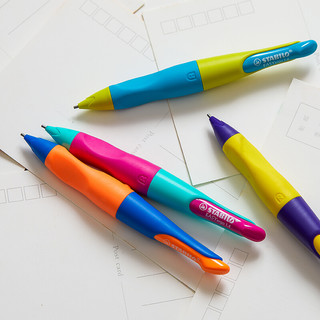STABILO 思笔乐 B-46902-5 胖胖铅自动铅笔 蓝绿色 HB 1.4mm 单支装