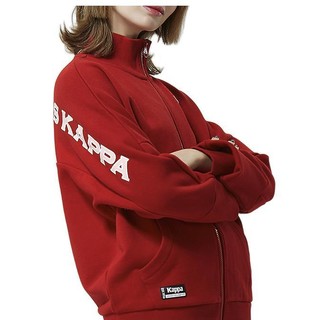 Kappa 卡帕 女子运动卫衣 K0A62WK75D-557 暗红色 M