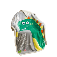 OUYUN 欧孕 OY277JD-21 法兰绒儿童毛毯 羊羔绒款 可爱恐龙 100*140cm