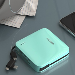 romoss罗马仕自带线充电宝10000毫安时typec带插头三合一适用于华为