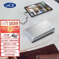 LACIE 莱斯 新款雷孜LaCie 500GB Type-C/USB3.1微型移动固态硬盘（PSSD）Portable SSD 高速便携