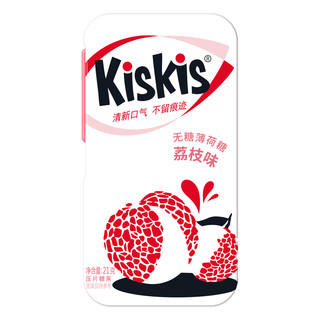 KisKis 酷滋 无糖薄荷糖组合装 3口味 21g*3盒（水蜜桃味+荔枝味+柠檬味）