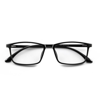 JingPro 镜邦 6653 亮黑色TR90眼镜框+1.60折射率 防蓝光镜片 灰变