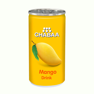 泰国原装进口 芭提娅（CHABAA）芒果果汁饮料 罐装果汁 芒果汁饮品170ml 芒果味170ml*24听