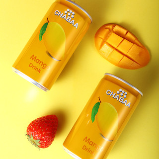 泰国原装进口 芭提娅（CHABAA）芒果果汁饮料 罐装果汁 芒果汁饮品170ml 芒果味170ml*24听