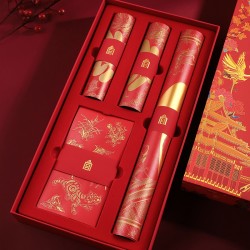 故宫博物院万福集庆新春套装小福礼对联福字红包门神礼品