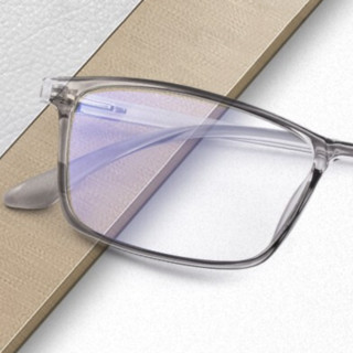 JingPro 镜邦 6653 透明灰TR90眼镜框+1.74折射率 防蓝光镜片