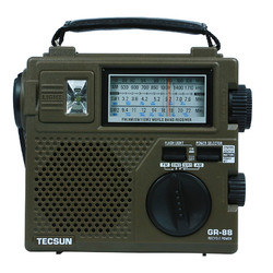 TECSUN 德生 GR-88P全波段应急紧急储备品照明手摇发电半导体收音机