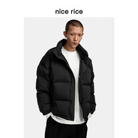 nice rice 好饭nicerice R系列简约经典95白鸭绒加厚宽松短款立领羽绒服男