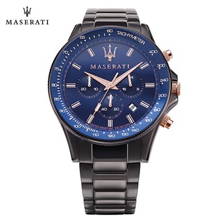 玛莎拉蒂 手表男士名表钢表带大表盘石英表轻奢腕表 R8873640001