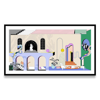 维格列艺术 Pomme Chan 版画《孟菲斯系列#1》艺术品挂画 100x60cm