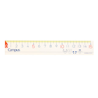 KOKUYO 国誉 WSG-CLK15-1 刻度尺 动物图案款 透明色 15cm