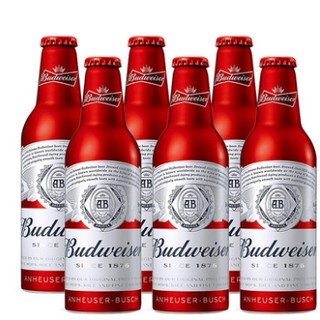 Budweiser 百威 啤酒 红瓶铝罐 355ml*6瓶