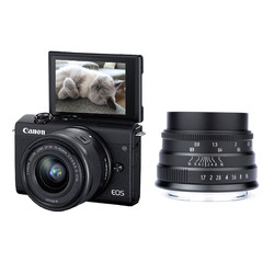 Canon 佳能 EOS M200微单数码相机15-45双镜头自拍美颜Vlog相机 4K视频