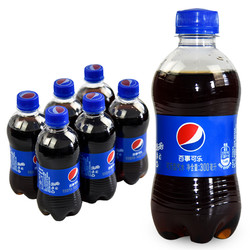 pepsi 百事 可乐碳酸汽水饮料饮品整箱小瓶装300ml*6瓶碳酸饮料汽水