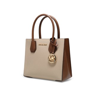 MICHAEL KORS 迈克·科尔斯 MERCER系列 女士皮革手提包 35S1GM9M2T 裸色/牛皮棕色