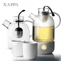 NAPPA 耐热玻璃茶壶含内胆 大容量泡茶壶茶具花茶壶冲茶器冷水壶