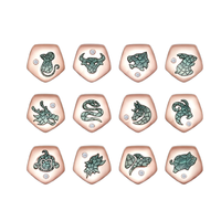 CHOW TAI SENG 周大生 A0GC0192-0203 十二生肖18K玫瑰金钻石转运珠
