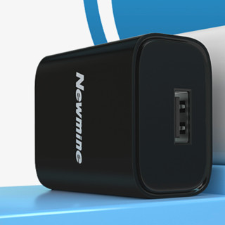 Newsmy 纽曼 LC203 手机充电器 USB-A 10.5W+Type-C 2.1A 数据线 2m 黑色