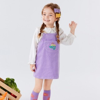 mini balabala 迷你巴拉巴拉 ZA0D113211003-70022 女童背带裙 粉紫 100cm