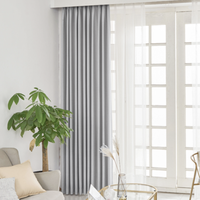 布蝶轩 珊瑚麻窗帘 龙猫灰 2.2*2.6m-2.5*2.6m