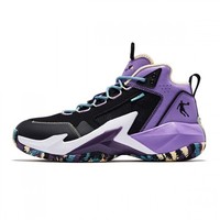 QIAODAN 乔丹 男子篮球鞋 XM45210104 黑色/电光紫 44