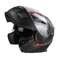 ASTONE HELMETS RT-1000 摩托车头盔 揭面盔 AB6抗刮消光黑银红 L码