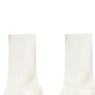 星美郎 女士中筒袜套装 3双装 白色 35-40码