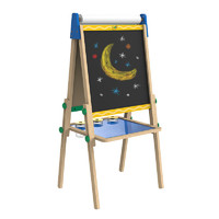 Crayola 绘儿乐 木质可升降画架实木大号儿童磁性白板支架式黑板绘画工具儿童礼物创意双面画板04-0984