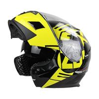 ASTONE HELMETS RT-1000 摩托车头盔 揭面盔 AB9素黑黄 XXL码