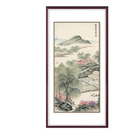 弘舍 贝聿玿《春风杨柳万千条》55x110cm 1967 宣纸 红褐色实木框