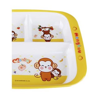 五和 MH-0121 儿童三格餐盘 萌猴
