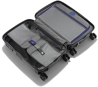 ZERO Halliburton Edge Lightweight Polycarbonate Travel Case (Black, International Carry-On)