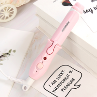 SUNGDIN 迷你电卷发棒直发器直卷夹板烫发器大卷内扣拉直板夹空气刘海不易伤发梨花两用夹板 蜜桃粉