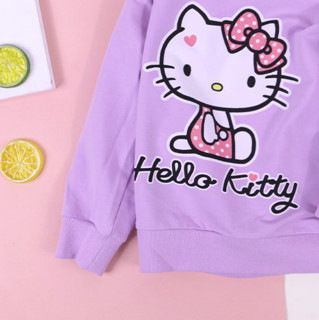 Hello Kitty 凯蒂猫 KT03B09440 女童加绒卫衣 紫色 90cm