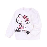 Hello Kitty 凯蒂猫 KT03B09440 女童加绒卫衣 白色 90cm