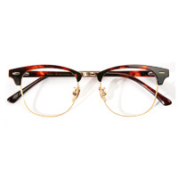HAN 汉 HD4959 玳瑁色TR不锈钢眼镜框+非球面镜片 近视0度