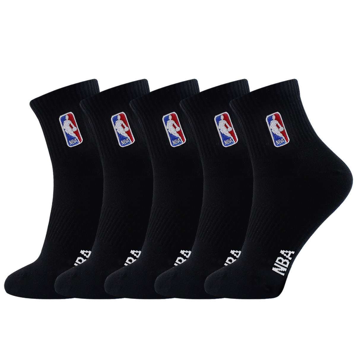NBA 五双装 男士运动袜 N6AS5005