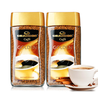 GRANDOS 格兰特 GRANDOS 金速溶冻干纯黑咖啡100g*2瓶 德国原装进口