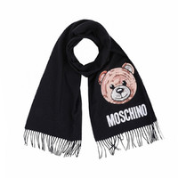 MOSCHINO 默斯奇诺秋冬围巾 泰迪熊亮片图案男女围巾