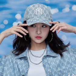 mlb 美国职棒大联盟 复古丹宁男女棒球帽老花泫雅同款帽子新款-32cpdm