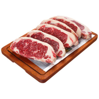 Mr.Meat 肉管家 原切美国choice级谷饲西冷牛排 薄切款 600g*2盒（有赠品）