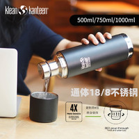 klean kanteen 可利 美国kleankanteen大容量双层不锈钢保温水壶杯子户外野营旅游车载