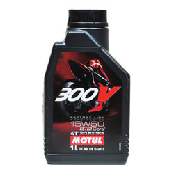 MOTUL 摩特 酯类全合成4冲程摩托车机油 300V 4T 15W50 1L/桶