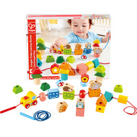 Hape 串珠玩具1-5岁儿童益智珠子丛林火车幼儿积木1盒男孩礼物