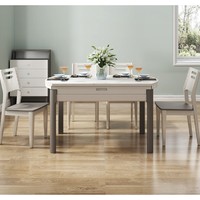 PLUS会员：AHOME A家家具 Q041 不可伸缩岩板餐桌+4椅 1.2m