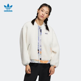 adidas 阿迪达斯 官网 adidas 三叶草 SherpaRYV 新年款宋妍霏同款女装运动茄克外套GN9081 粉白/粉白 34(参考身高:164~167CM)