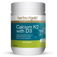 herbs of gold 海藻柠檬酸钙+D3+K2+镁营养片 90片