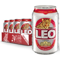 LEO 豹王 大麦黄啤酒 泰国原装进口330ml*24听 精酿整箱装