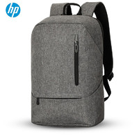 HP 惠普 笔记本双肩电脑包15.6英寸双肩包商务办公大学生书包电脑背包 商务灰简约通勤电脑包防泼溅